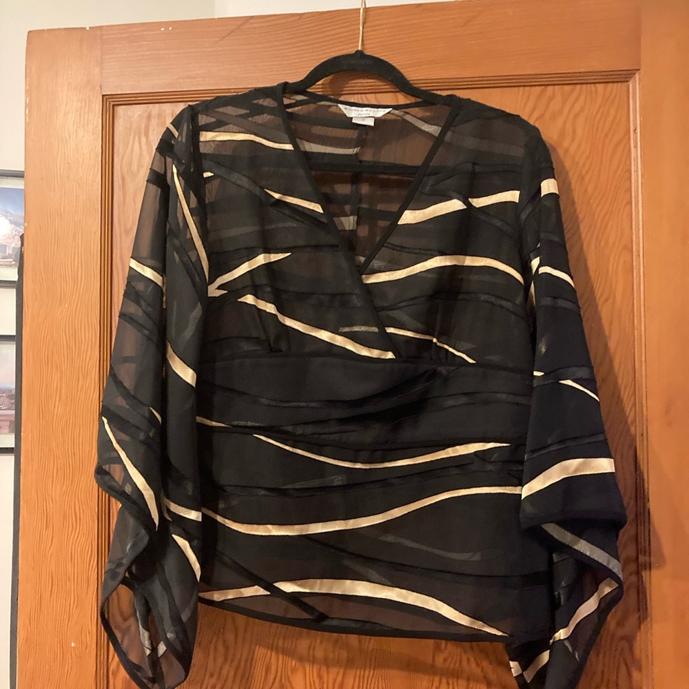vintage sheer wide sleeve top